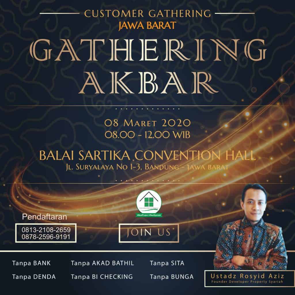 Gathering Akbar Properti Syariah Jawa Barat 8 Maret 2020 - Balai Sartika Convention Hall Bandung - Brosur Gathering Akbar Properti Syariah Jawa Barat 8 Maret 2020 - Balai Sartika Convention Hall Bandung - Brosur