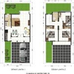 Clavica Cluster Arcamanik - Rumah Syariah Bandung - Denah Tipe 75